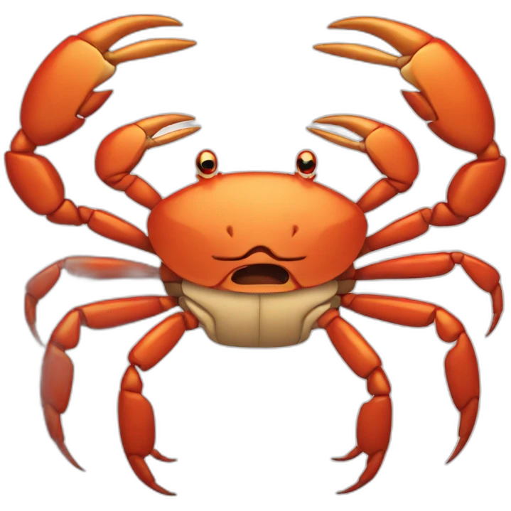 angry crab with muscle arms emoji