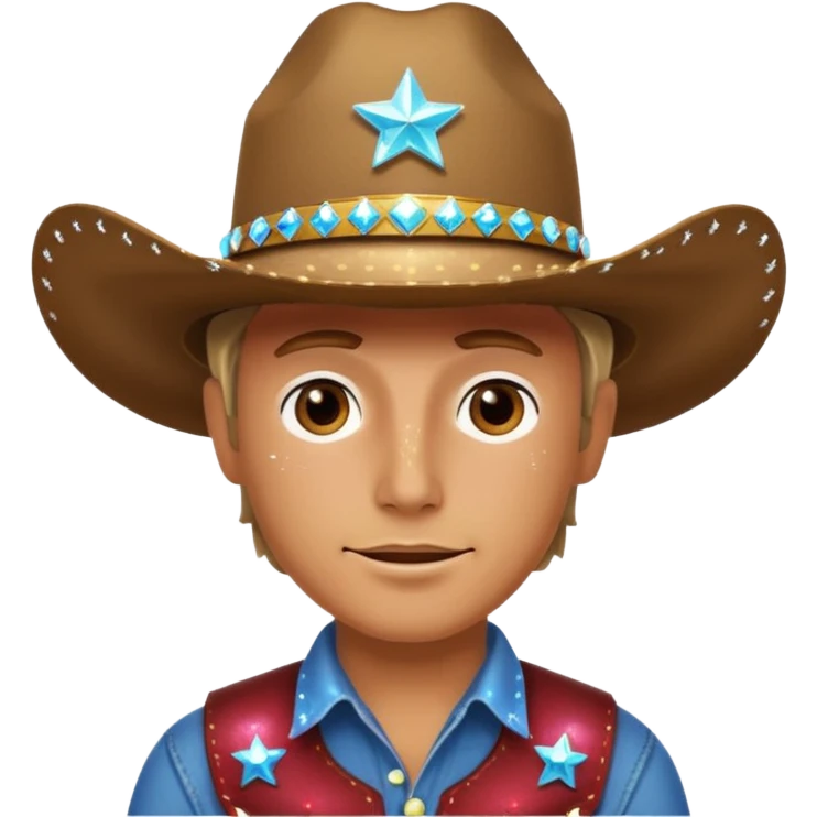 Cowboy with sparkles emoji