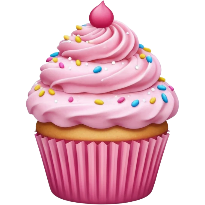 Cupcake with pink icing emoji