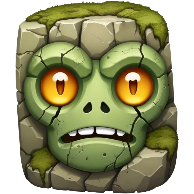 ancient dead god with crumbling stone features emoji