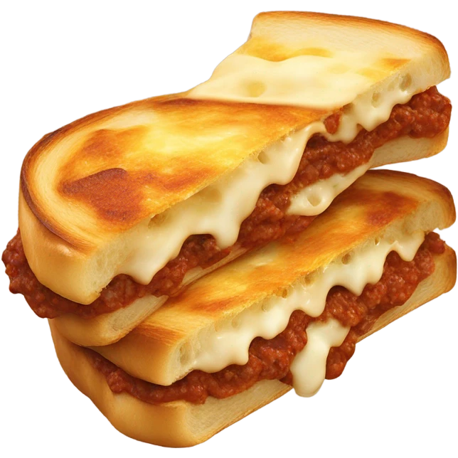 one panini Bolognese with cheese  emoji