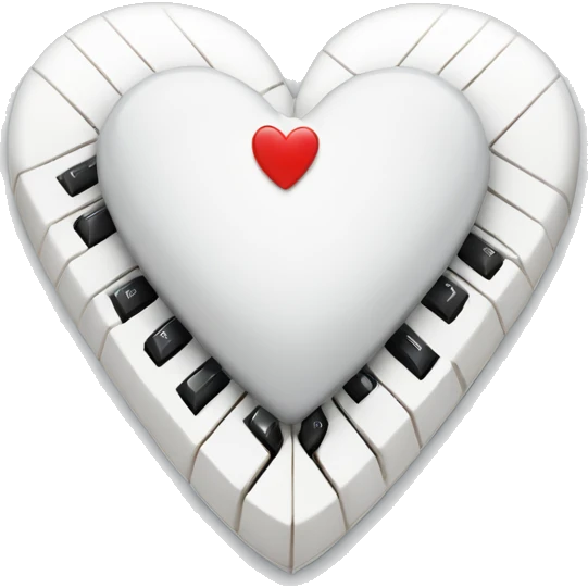 keyboard in a white heart emoji