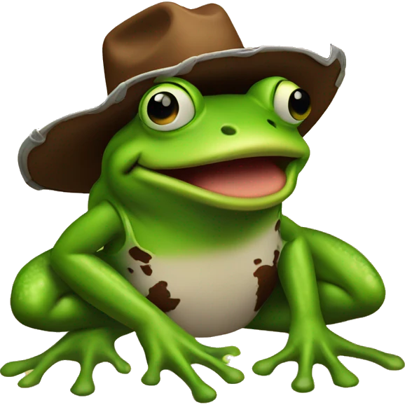 A cowboy frog emoji