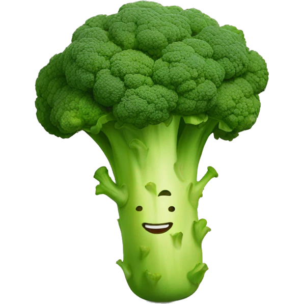 Broccoli and smileyface emoji
