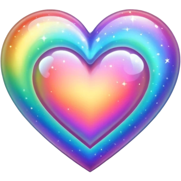 rainbow fairytale heart emoji