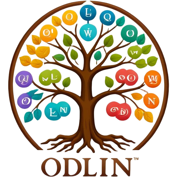 created a highly detailed but manly looking family genealogy logo with multiple colors and make sure it include the name Odlin. emoji
