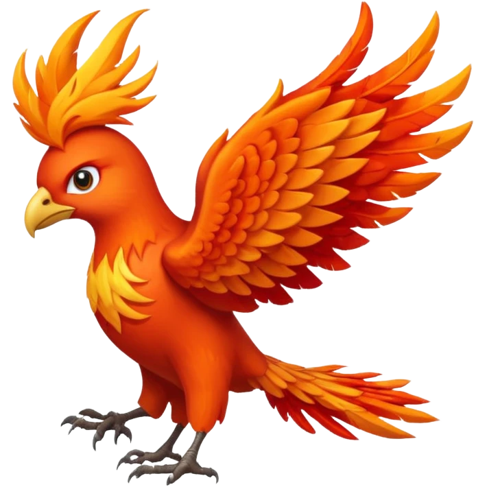 Bored blazing phoenix emoji