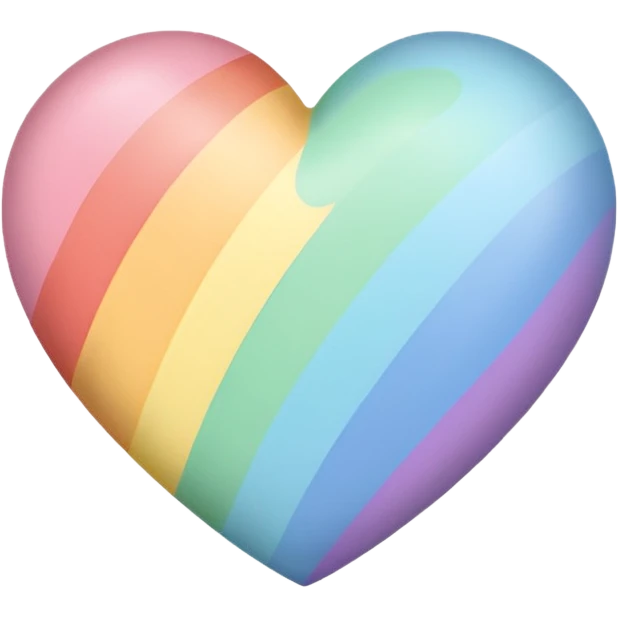 Pastel Rainbow heart emoji
