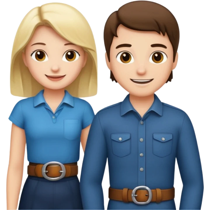 Girl belt over in front of the guy emoji