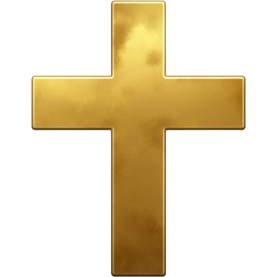 Gold rustic cross vintage emoji
