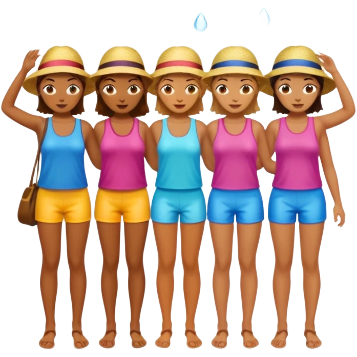 summer wet women emoji