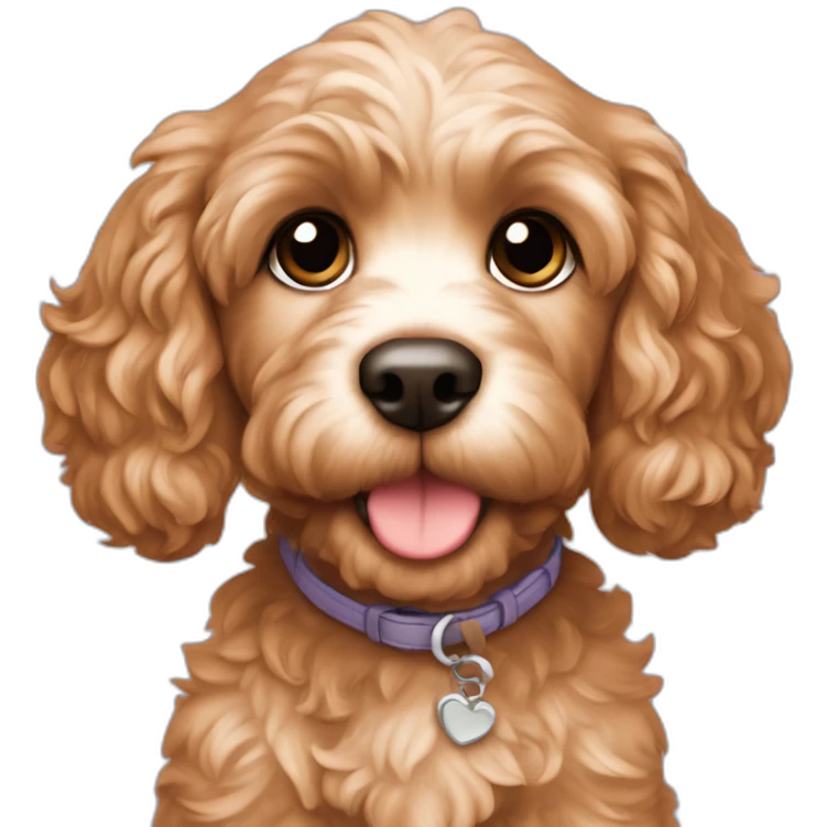 Cockapoo puppy apricot emoji