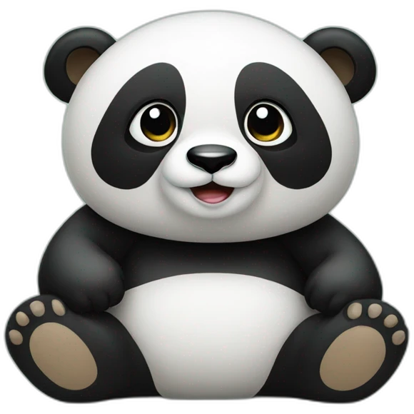 Panda auf töff emoji