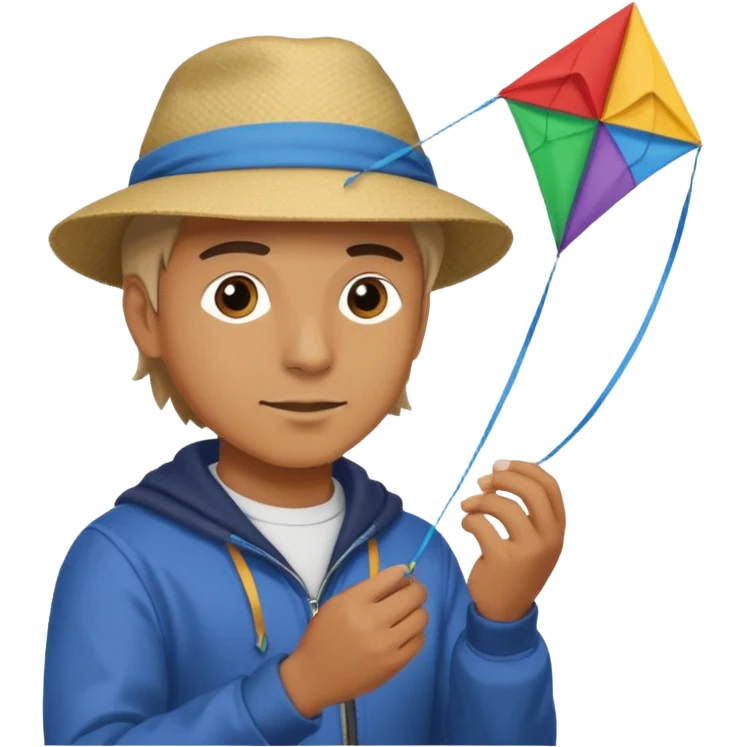 man making a kite emoji