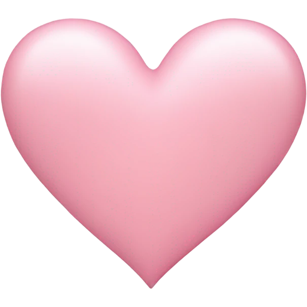A soft pink heart  emoji