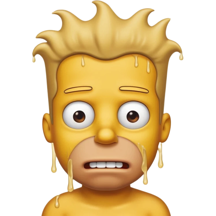 bart simpson with PISS and SHIT all over his FACE emoji