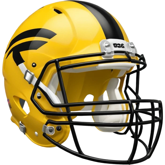 College football player helmet in yellow color emoji