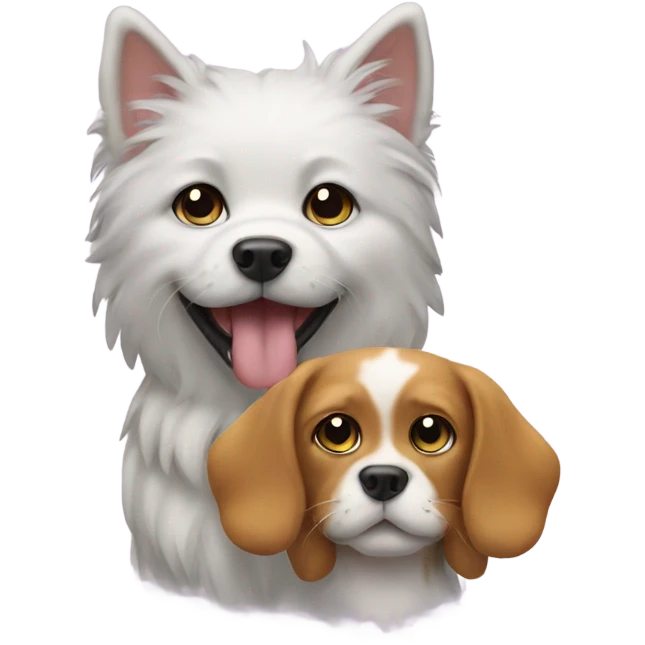 Dog on a cat emoji