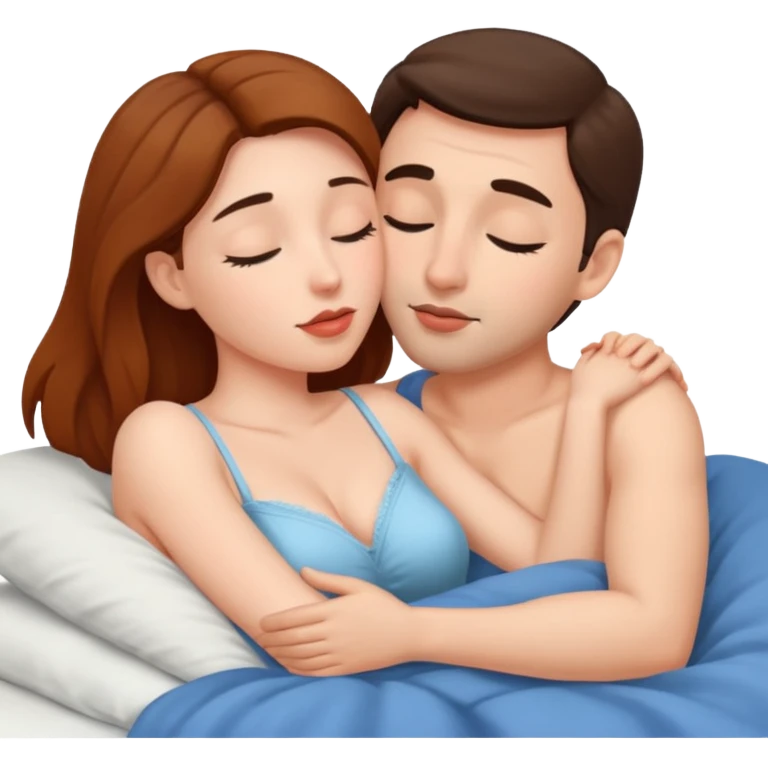 couple sleeping together kissing  emoji