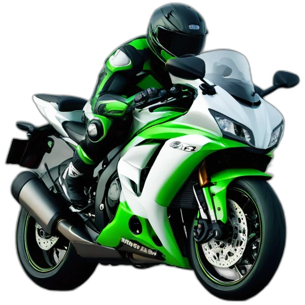 white kawasaki zx10-r wheeling emoji