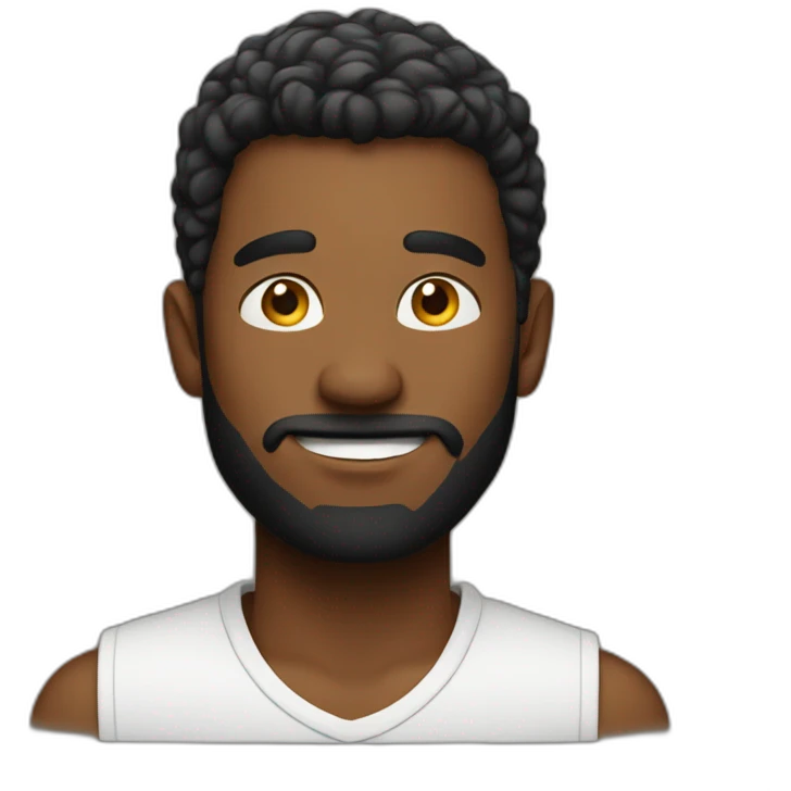 Bold guy with iPhone emoji