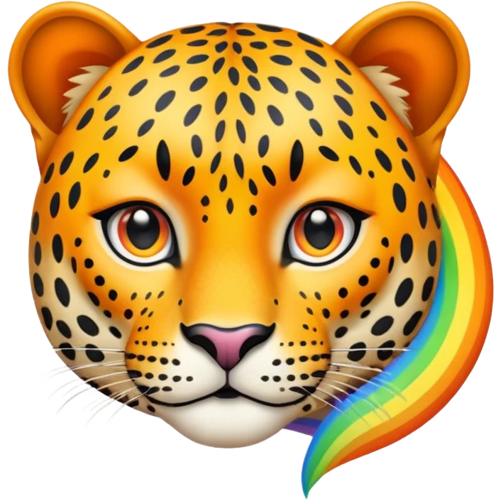 Leopard with rainbow spots  emoji