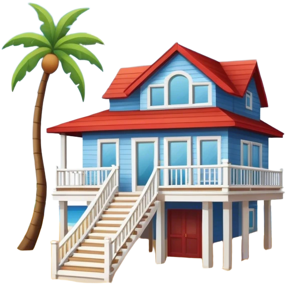 Beach house  emoji