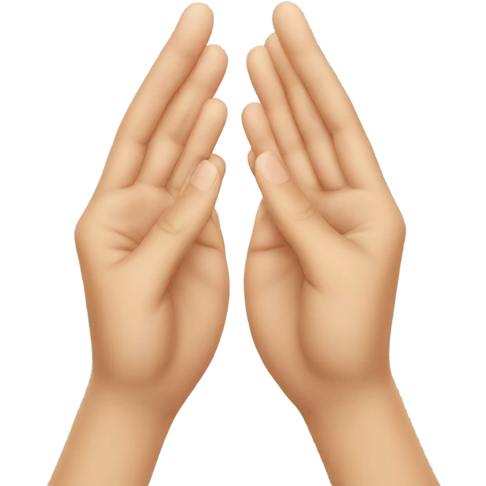 Two hands making a heart emoji