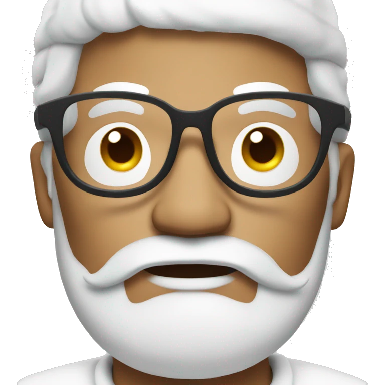 White Santa in his thirties with glasses  emoji