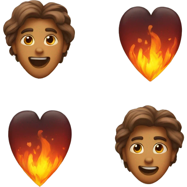 Heart fire emoji
