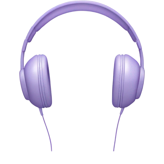 pastel purple headphone emoji