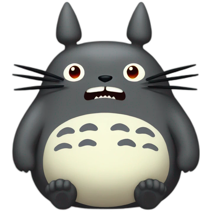 Angry dark Totoro emoji