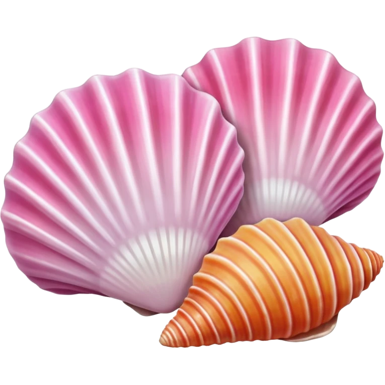 Seashells with pink  emoji