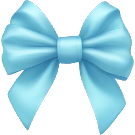 Pastel blue bow emoji