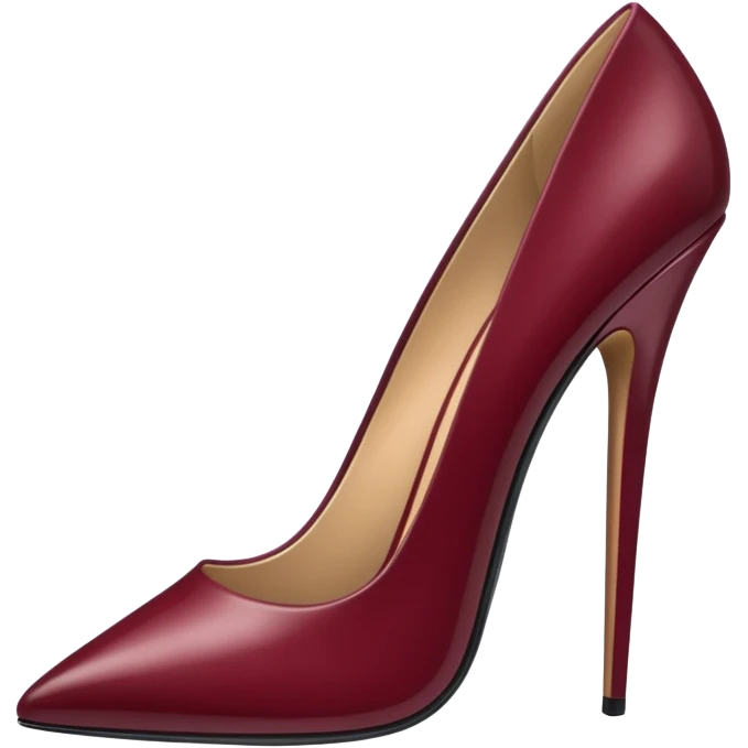 burgundy sexy high heel emoji