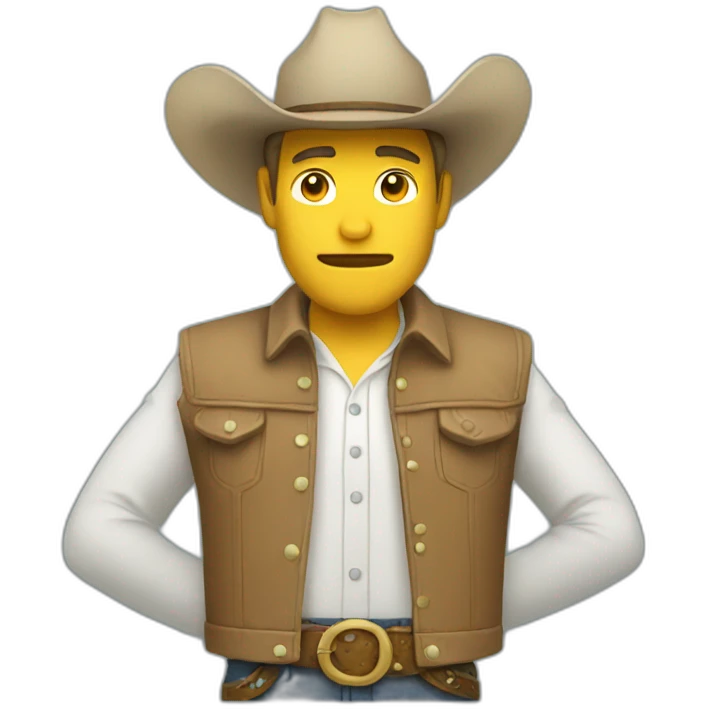 white cowboy shrug emoji