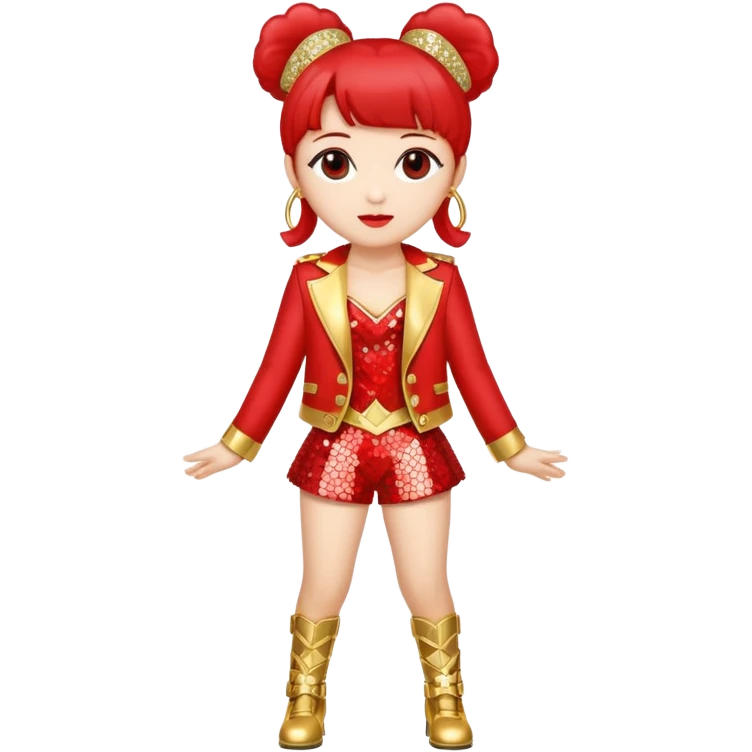 heart with K-pop stage outfit emoji