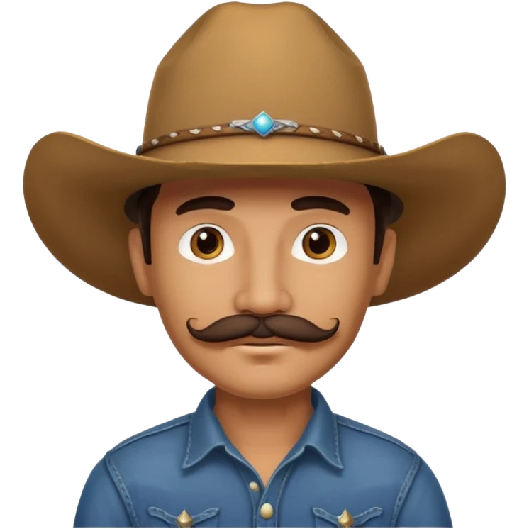 Cara de un vaquero guapo emoji