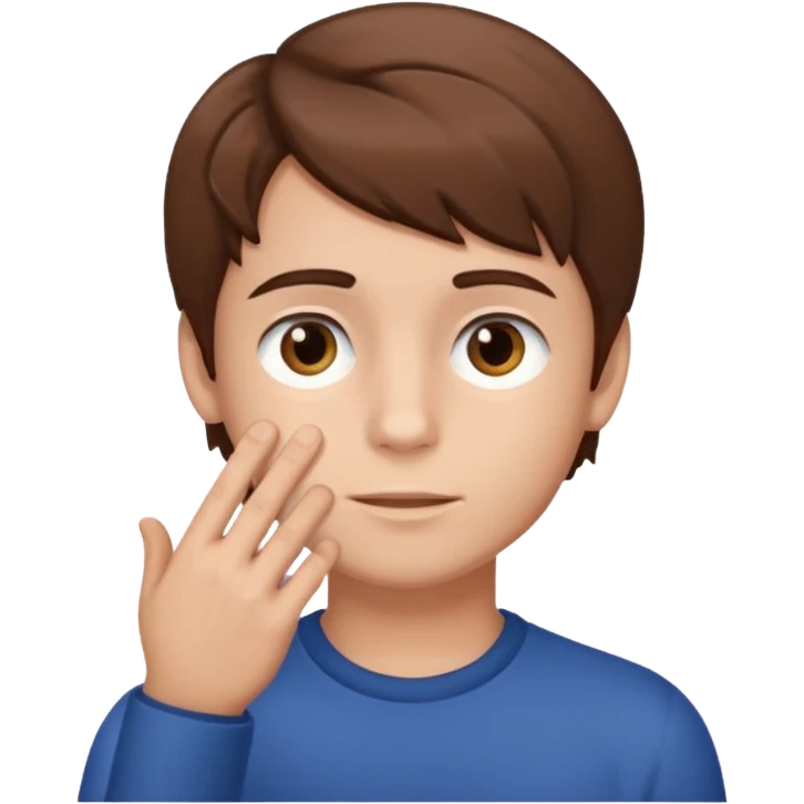 Hii hand + face boy emoji