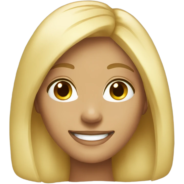 smiling hot blonde girl emoji