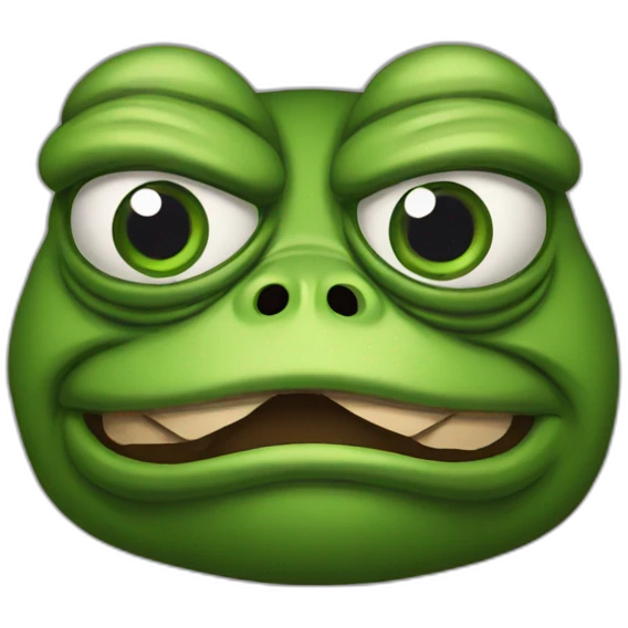 pepe frog with glass angry emoji