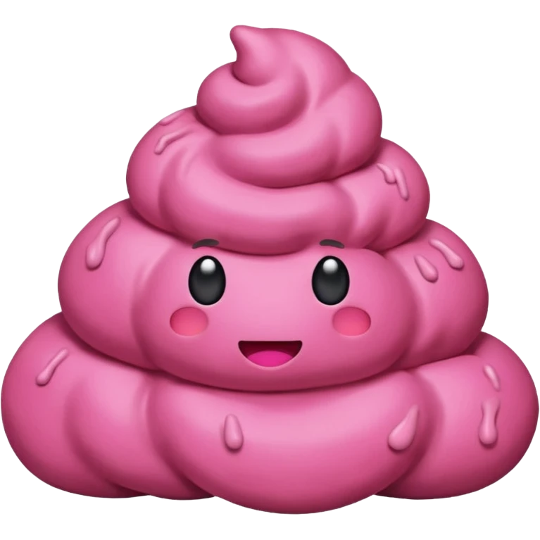 Pink poop emoji