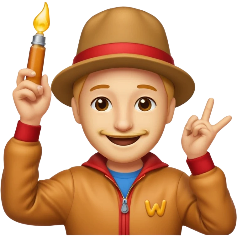 Create a wiener dabbing emoji