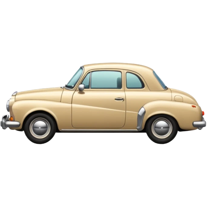 Retro beige car vintage emoji