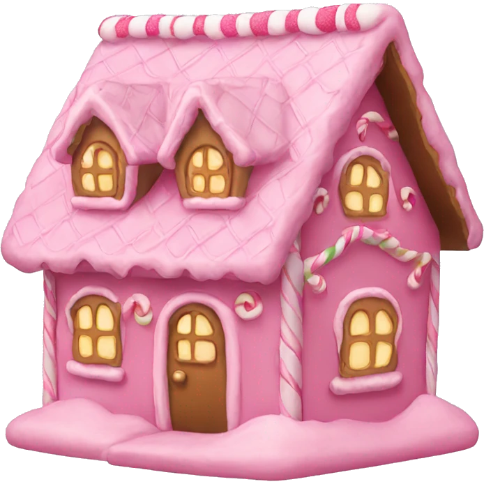 pink gingerbread house  emoji