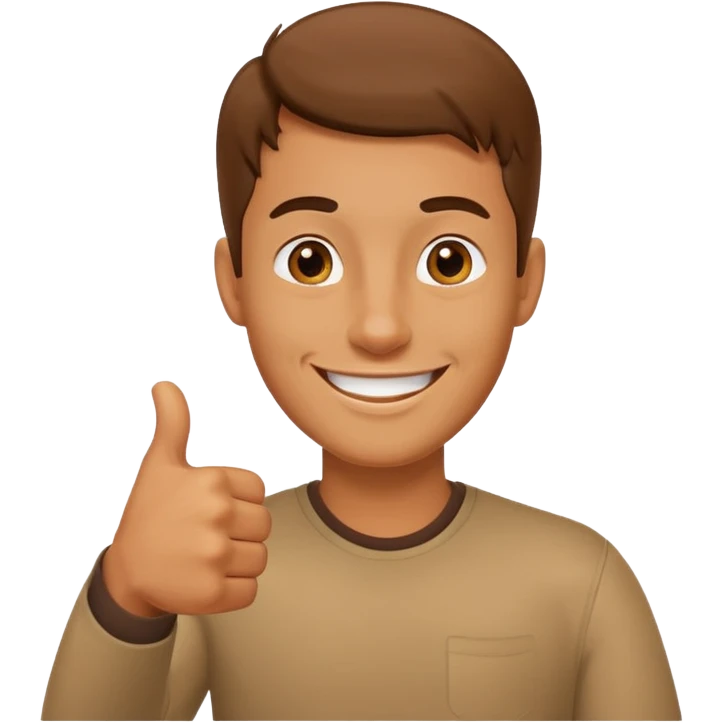 man giving a thumbs-up emoji
