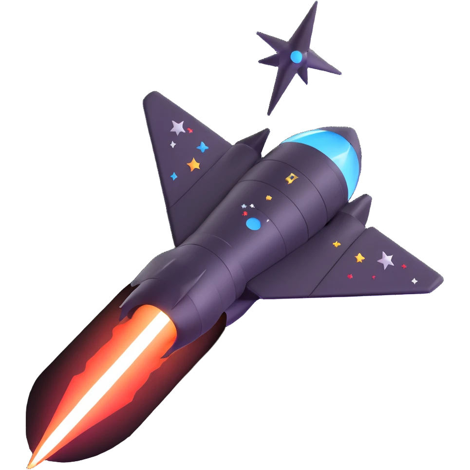 black knight satellite, stars and cosmic background emoji