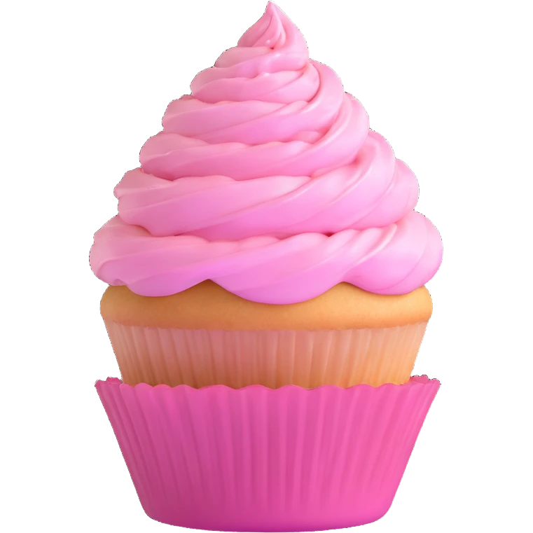 cupcake with pink icing emoji