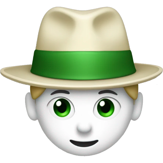 Person with a hat that says CHROMAKOPIA and the text of the word is green and the hat is white emoji