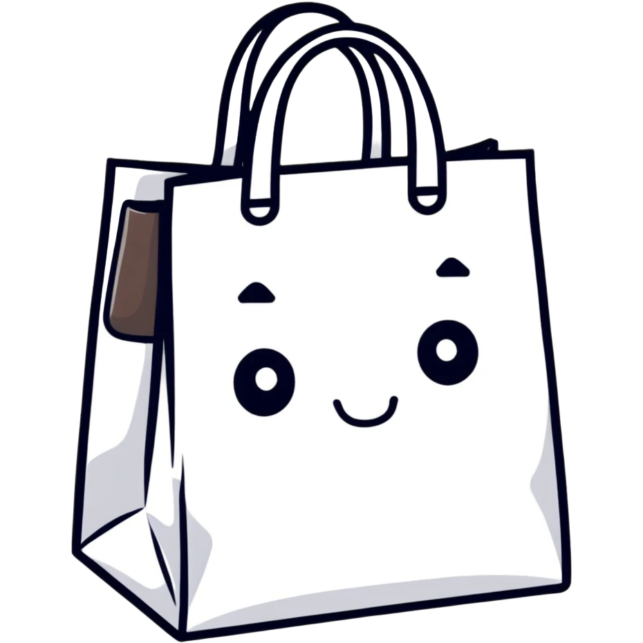 bag with a face on it emoji